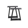 Set of 2 Industrial Table Parts Black Metal Table Legs Office Bench Worktop Desk