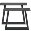 2x Industrial Steel Table Legs Stand Feet Trapezium X Square Shape Frame 2024