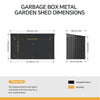 Metal DOUBLE/TRIPLE Wheelie Bin Storage Store Cover Garden Rubbish Dustbin Shed