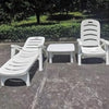 1/2X Sun Lounger Outdoor Garden Chair 5 Position Adjustable Patio Sunlounger Bed