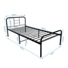 Simple Budget metal bed Single bed Frame w/Mattresses Option Bedroom Furniture