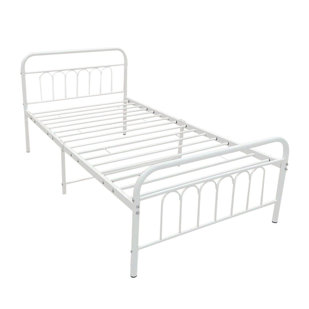 Simple Budget metal bed Single bed Frame w/Mattresses Option Bedroom Furniture