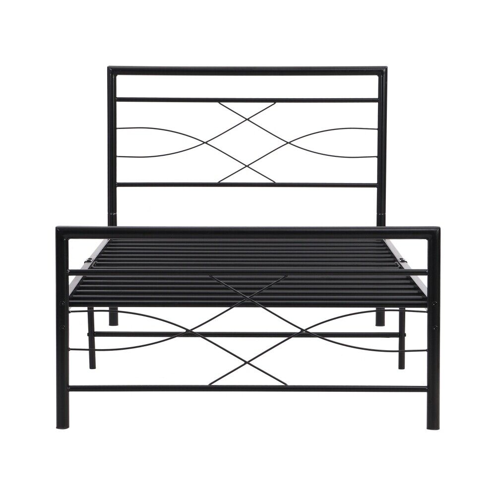 Simple Budget metal bed Single bed Frame w/Mattresses Option Bedroom Furniture