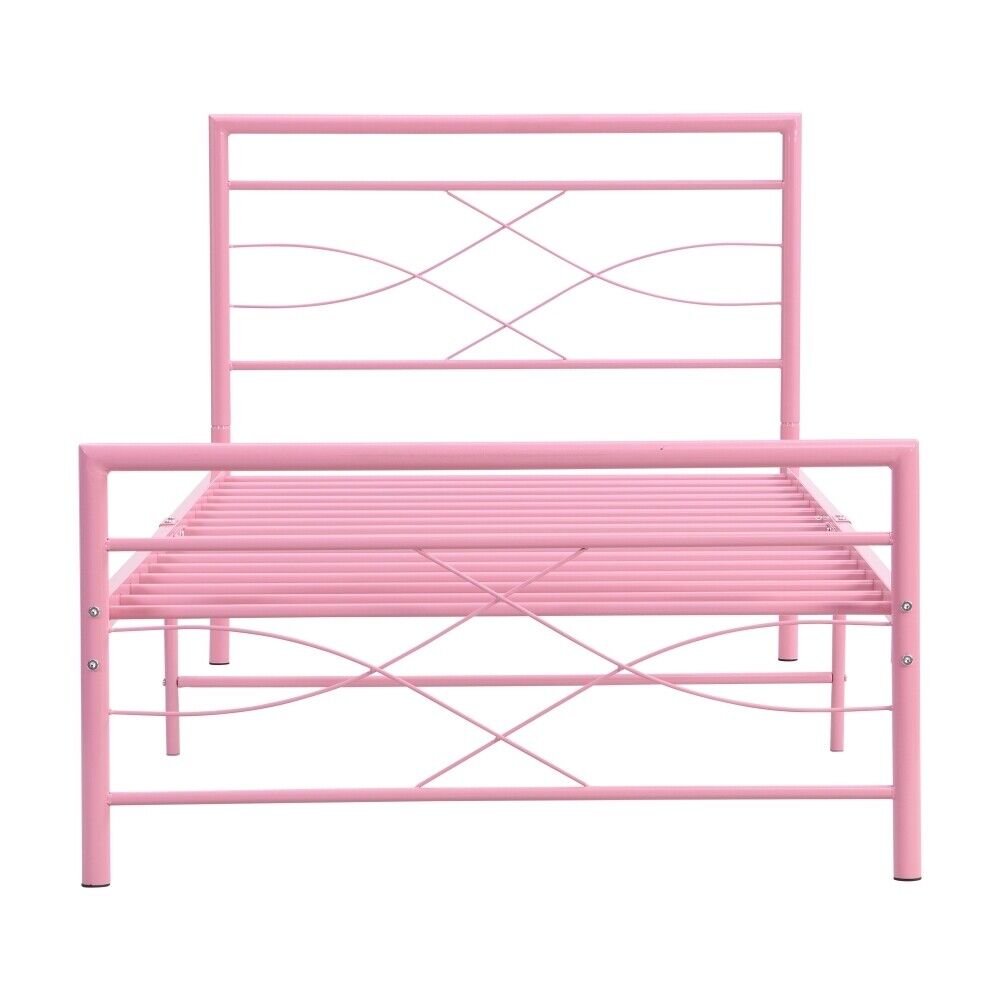 Simple Budget metal bed Single bed Frame w/Mattresses Option Bedroom Furniture