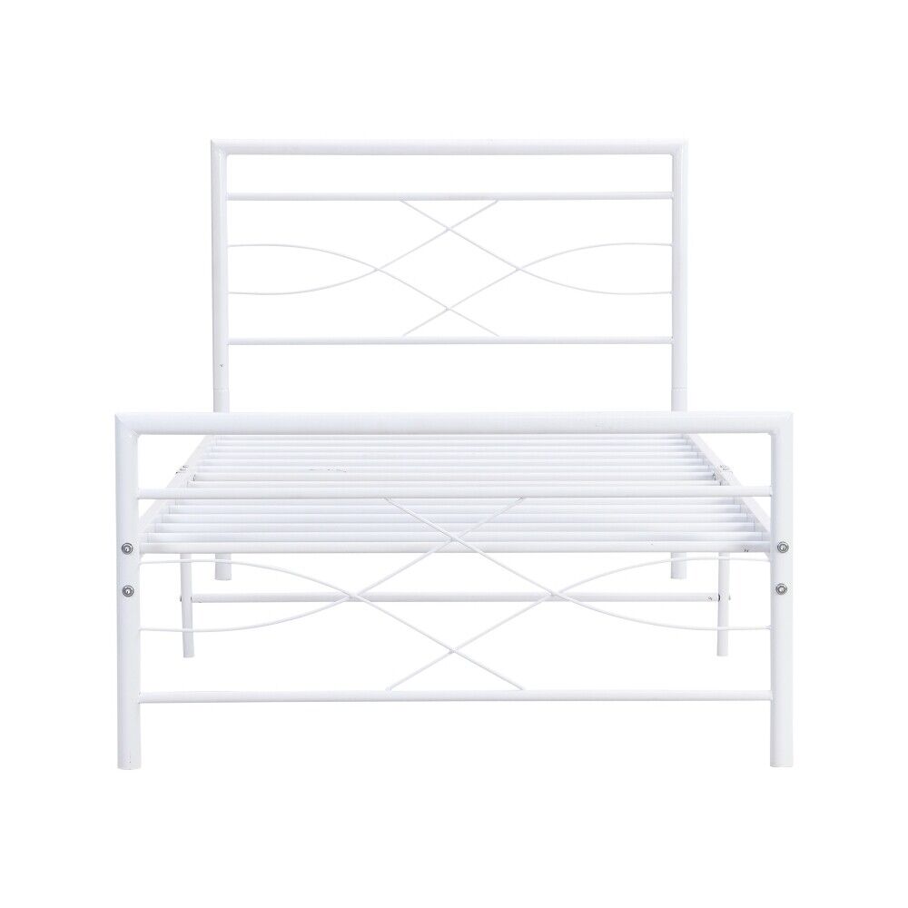 Simple Budget metal bed Single bed Frame w/Mattresses Option Bedroom Furniture