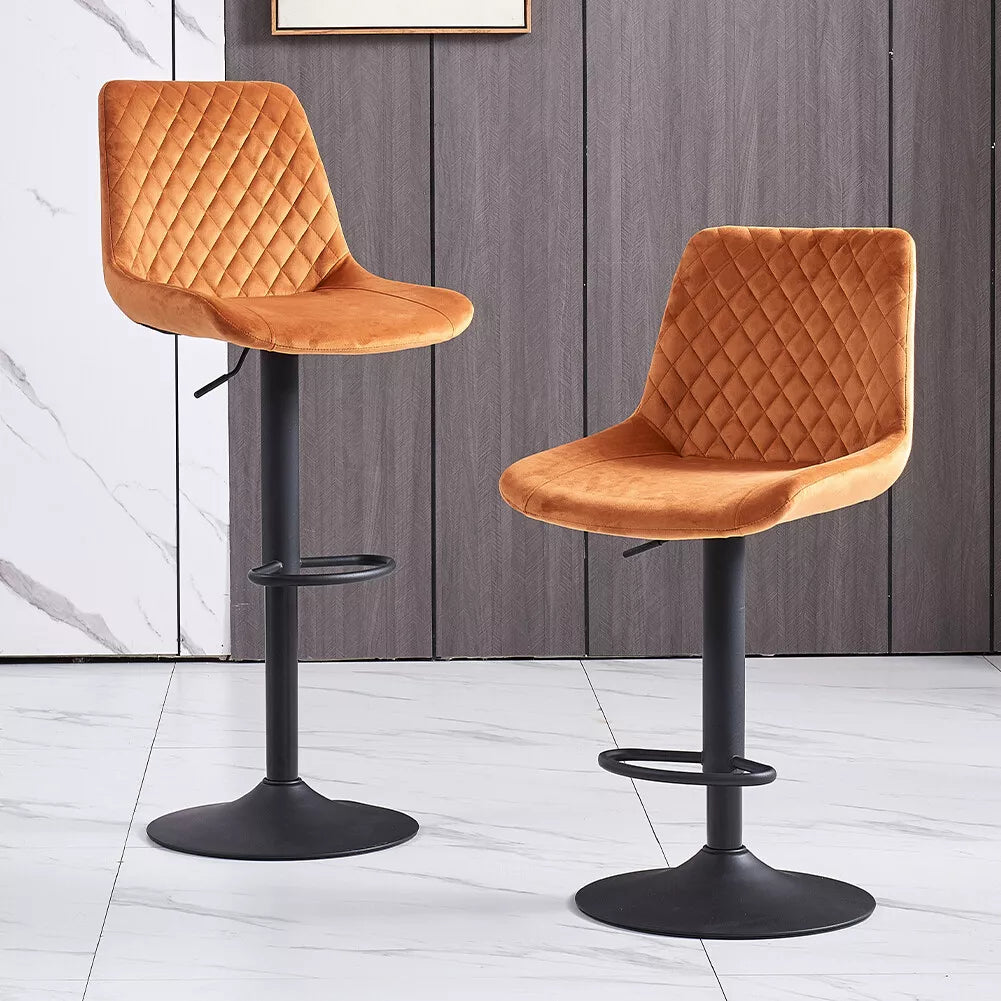 2X Bar Stools Kitchen Swivel Gas Lift Stools Breakfast Pub Chairs Stool UK