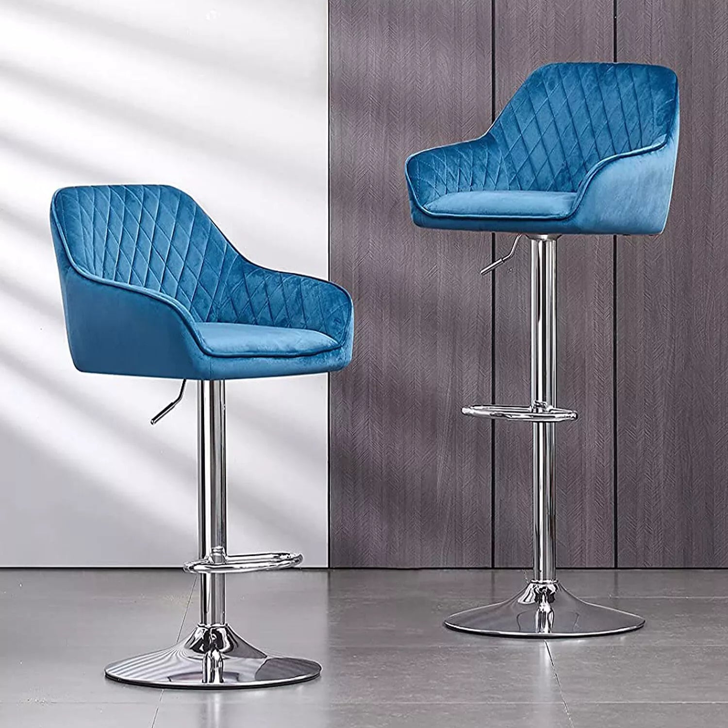 2X Bar Stools Kitchen Swivel Gas Lift Stools Breakfast Pub Chairs Stool UK