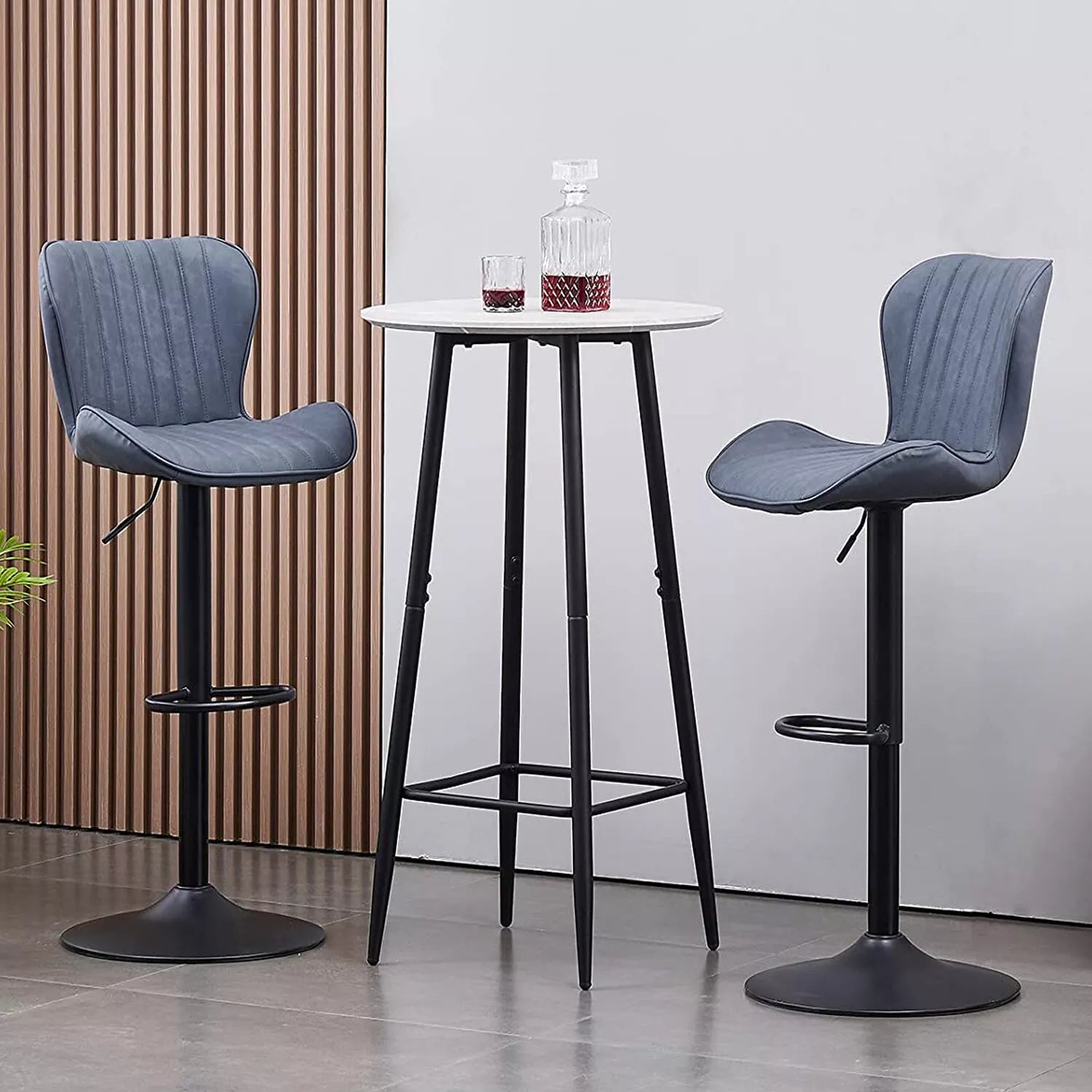 2X Bar Stools Kitchen Swivel Gas Lift Stools Breakfast Pub Chairs Stool UK