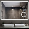 LED Bathroom Mirror with Lights Shaver Socket/Demister/Bluetooth/Clock/Bluetooth