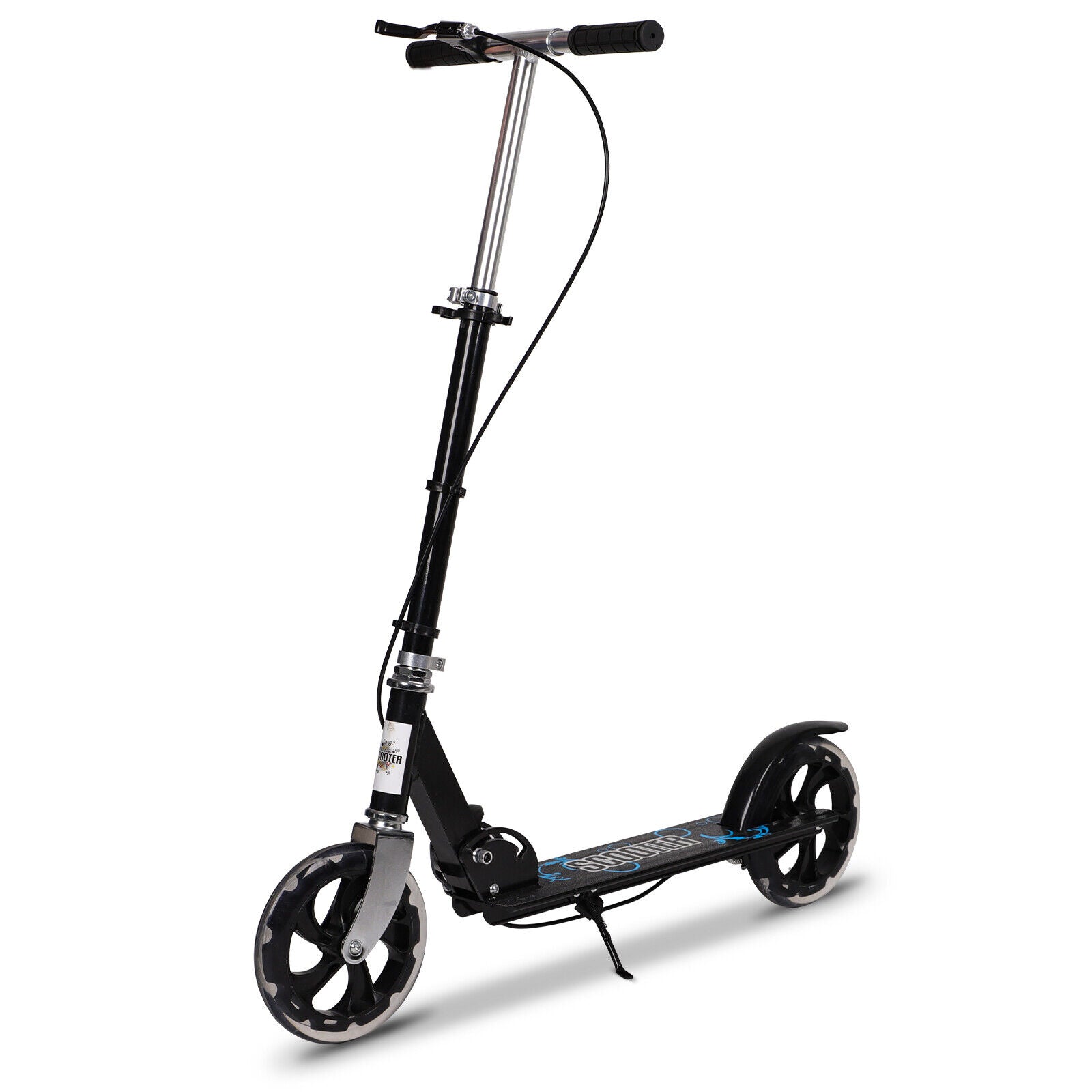 100/200mm WheelsFolding Kick Push Scooter Teens Adult Ride on Adjustable Height