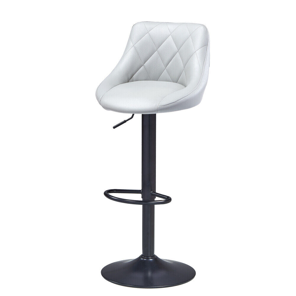 Set of 2 Barstool Kitchen Breakfast Swivel Pub Counter Gas Lift PU Leather Chair