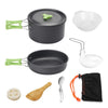 Portable Camping Cooking Cookware Set Aluminium Oxide Pots Pans Kettle 9-16Pcs