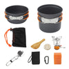 Portable Camping Cooking Cookware Set Aluminium Oxide Pots Pans Kettle 9-16Pcs