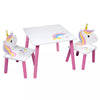 Kids Wooden Table & 2 Chairs Themed Set Furniture Play Room Desk Toddlers Junior