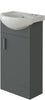 Bathroom Cabinet Vanity Unit Sink Basin Storage Free Standing Cloakroom Grey