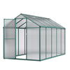 4x6/6x6/8x6/10x6FT Walk-In Greenhouse Aluminium Frame / Polycarb Panel Silver