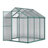 4x6/6x6/8x6/10x6FT Walk-In Greenhouse Aluminium Frame / Polycarb Panel Silver