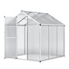 4x6/6x6/8x6/10x6FT Walk-In Greenhouse Aluminium Frame / Polycarb Panel Silver