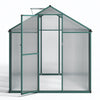 4x6/6x6/8x6/10x6FT Walk-In Greenhouse Aluminium Frame / Polycarb Panel Silver