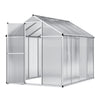 4x6/6x6/8x6/10x6FT Walk-In Greenhouse Aluminium Frame / Polycarb Panel Silver