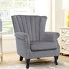 Fireside Fabric Occasional Armchair Padded Seat Sofa Lounge Shell WingBack Chair