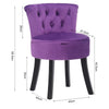 Padded Pouf Stool Vanity Chair Bedroom Dressing Desk Makeup Button Backrest Seat