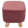 Square Footstool Footrest Pouffe Linen/Velvet/PU Leather Padded Children Seat