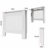 Elegant White Radiator Cover Case for Heater Burn Protection Slatted MDF Boards