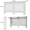 92/100cm Tall Radiator Cover Wood Cabinet MDF Grill Shelf Panel Protector