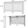 Elegant White Radiator Cover Case for Heater Burn Protection Slatted MDF Boards