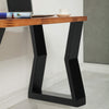 Set of 2 Industrial Table Parts Black Metal Table Legs Office Bench Worktop Desk
