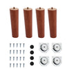 4x Wooden Furniture Round Tapered Feet Legs For Bed Stools Sofa Chair Cabinet UK