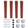 4x Wooden Furniture Round Tapered Feet Legs For Bed Stools Sofa Chair Cabinet UK