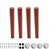 4x Wooden Furniture Round Tapered Feet Legs For Bed Stools Sofa Chair Cabinet UK