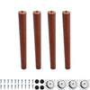 4x Wooden Furniture Round Tapered Feet Legs For Bed Stools Sofa Chair Cabinet UK