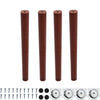 4x Wooden Furniture Round Tapered Feet Legs For Bed Stools Sofa Chair Cabinet UK
