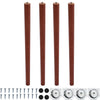 4x Wooden Furniture Round Tapered Feet Legs For Bed Stools Sofa Chair Cabinet UK