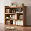 Expandable Bamboo Desktop Bookshelf Desktop 3/4 Storage Rack Organizer Bookcase