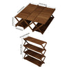 Foldable Camping Table Convertible in 5 Tier Rack Picnic Table with Storage Bag