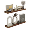 Set of 2 Wooden Floating Shelves Kids Bookshelf Wall Mounted Picture Ledge Shelf