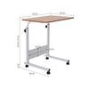 Adjustable Laptop Computer Table Notebook Desk Trolley Sofa Bed Tray with Wheels