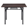 Folding Computer Desk with Storage Shelf Foldable Study Table Laptop Home Office