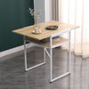 2-Tier Extendable Computer Desk Breakfast Dining Table for Small Space Foldable