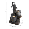 Water Fountain w/ LED Lights Garden Feature Statue Resin Ornament Indoor Outdoor