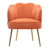Scallop Back Armchair Cocktail Sofa Accent Seat Living Bedroom Cafe Lounge Sofa