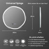 Illuminated Bathroom Mirror LED Light Demister Touch Sensor Time Display