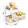 Rotating Veg Fruits Trolley Basket Rack Metal Kitchen Bathroom Storage Shelf UK