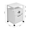Lockable Drawer Office File Document Cabinet Printer Stand Filing Storage Table