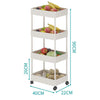 Multi-tier Trolley on Wheels Kitchen Bathroom Storage Utility Cart with Shelves