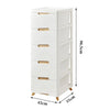 White Bedside Table 3/4/5 Drawers Cabinet Bedroom Toy Storage Nightstand Shelf